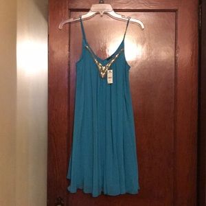 XS brand new teal dress from express